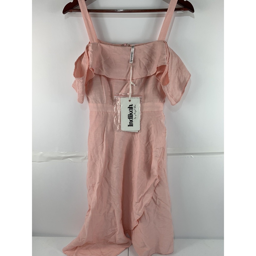 Indikah Womens XS Pink 1/2 Zip Pull Over Dress